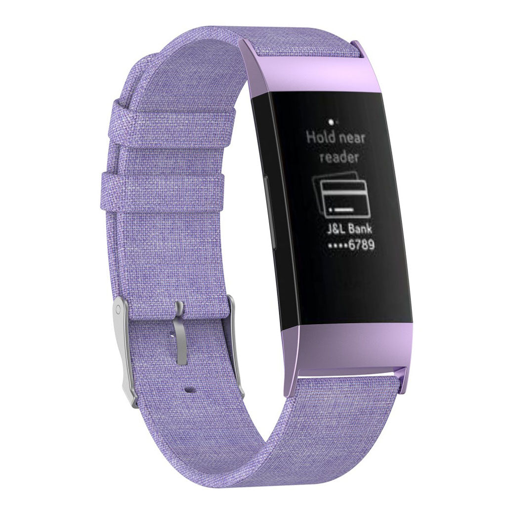Fitbit Charge 3 stilvoll Segeltuch Uhrenarmband - Lila