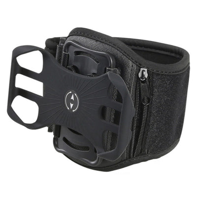 Abnehmbare 4-Krallen-Silikonband Handyhalterung Armband Reißverschlusstasche