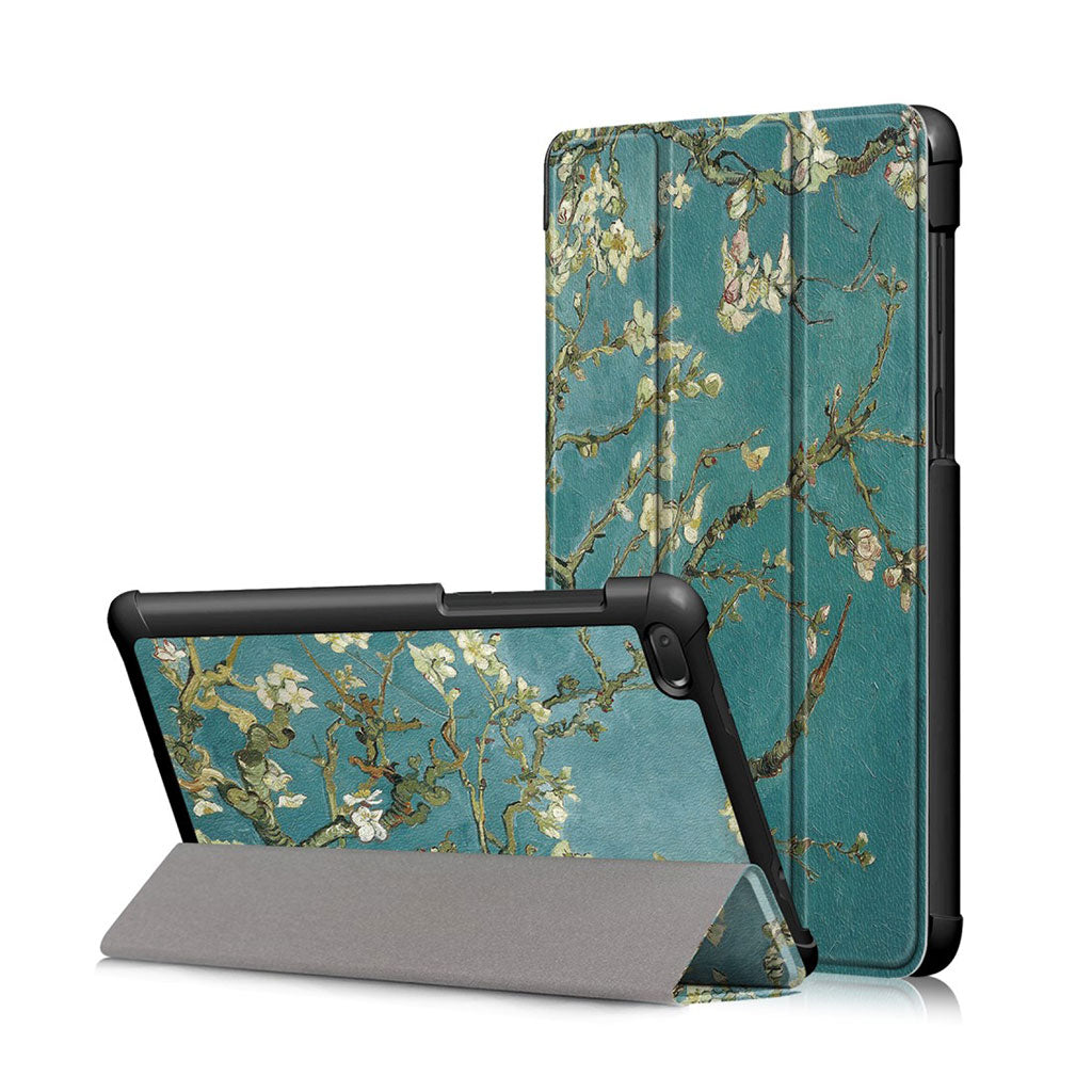 Lenovo Tab E7 Muster Leder Klapphülle - Almond Tree in Blossom