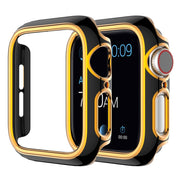 Glänzend Farbe Schmuck Hülle für Apple Watch Series 3 / 2 / 1 42mm - Schwarz / Roségold