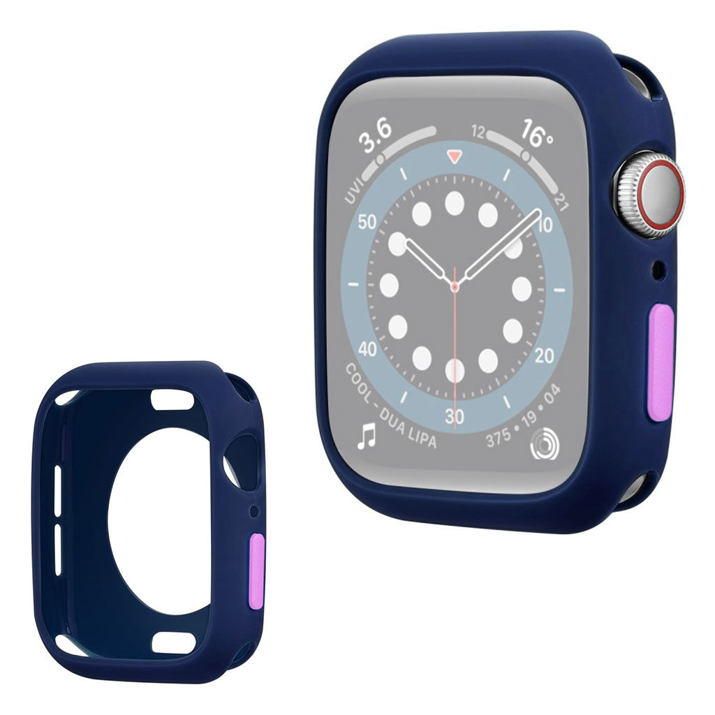 Apple Watch Series 3 / 2 / 1 38mm Süßigkeitsfarbe Silikon Rahmen - Blau / Violett