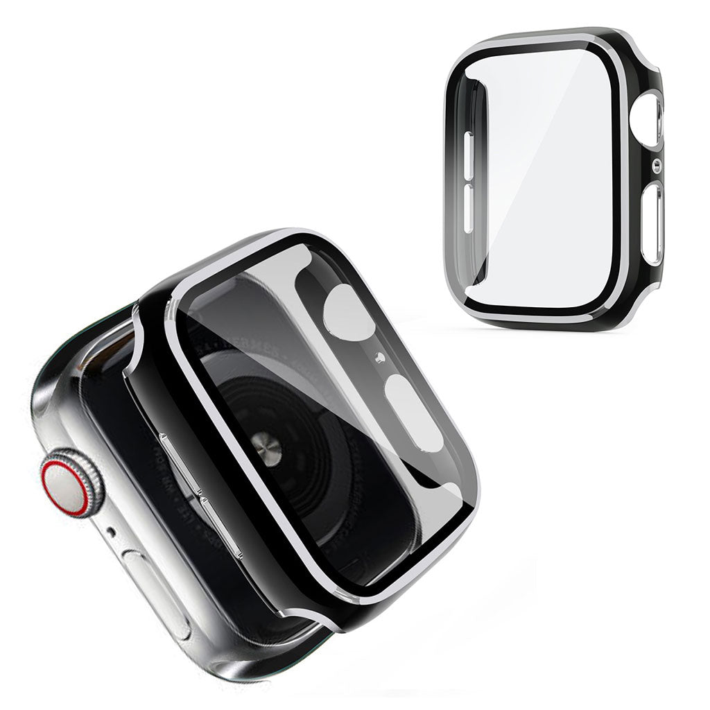 Apple Watch Series 3 / 2 / 1 38mm Cool Rahmen mit Gehärtetes Glas - Schwarz / Silber