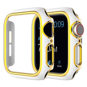 Glänzend Farbe Schmuck Hülle für Apple Watch Series 3 / 2 / 1 38mm - Weiß / Gold
