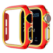 Glänzend Farbe Schmuck Hülle für Apple Watch Series 3 / 2 / 1 38mm - Rot / Gold