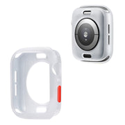 Apple Watch Series 6 / 5 44mm Süßigkeitsfarbe Silikon Rahmen - Transparent mit Rot Farbe