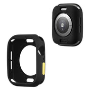 Apple Watch Series 6 / 5 44mm Süßigkeitsfarbe Silikon Rahmen - Schwarz / Gelb