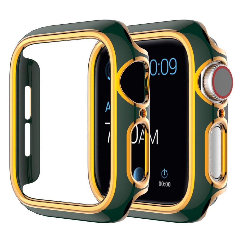 Apple Watch Series 6 / 5 44mm Farbe Schmuck Hülle - Grün / Roségold