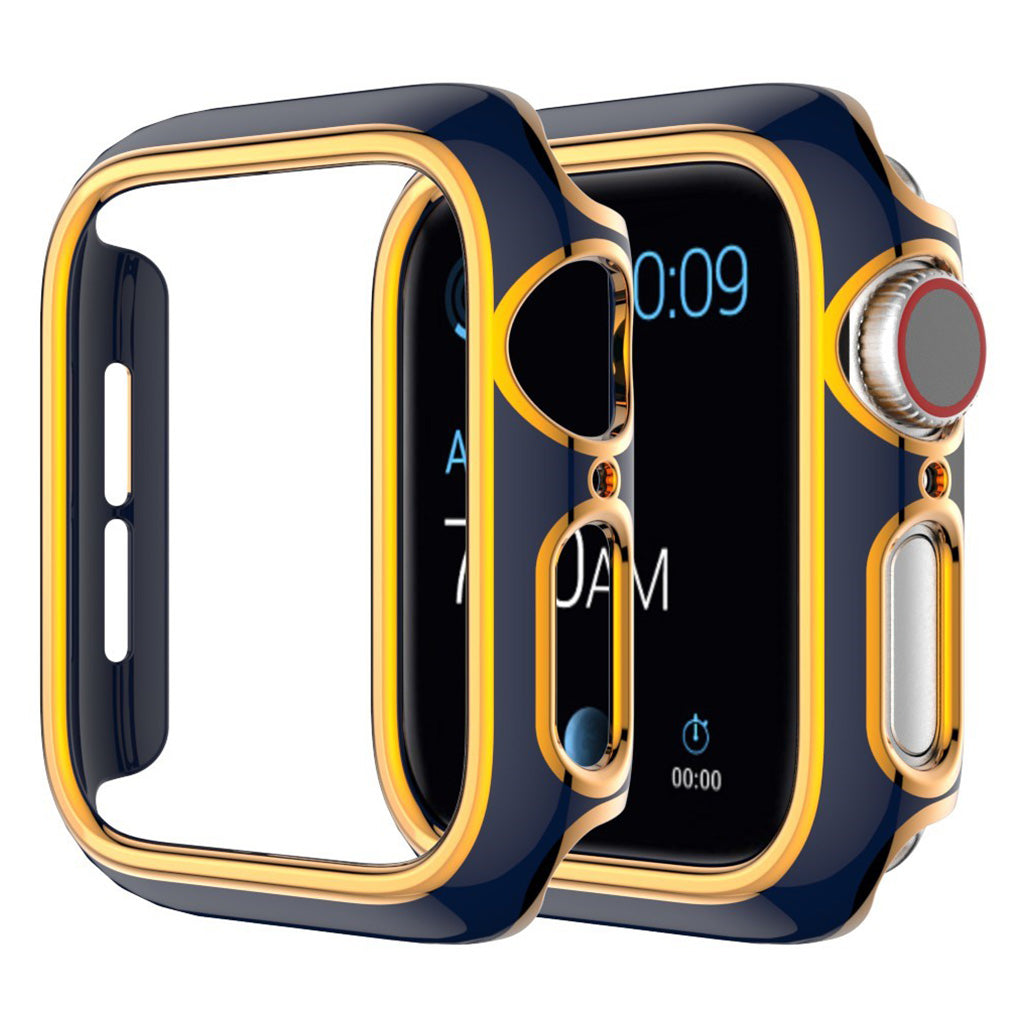 Apple Watch Series 6 / 5 44mm Farbe Schmuck Hülle - Blau / Roségold