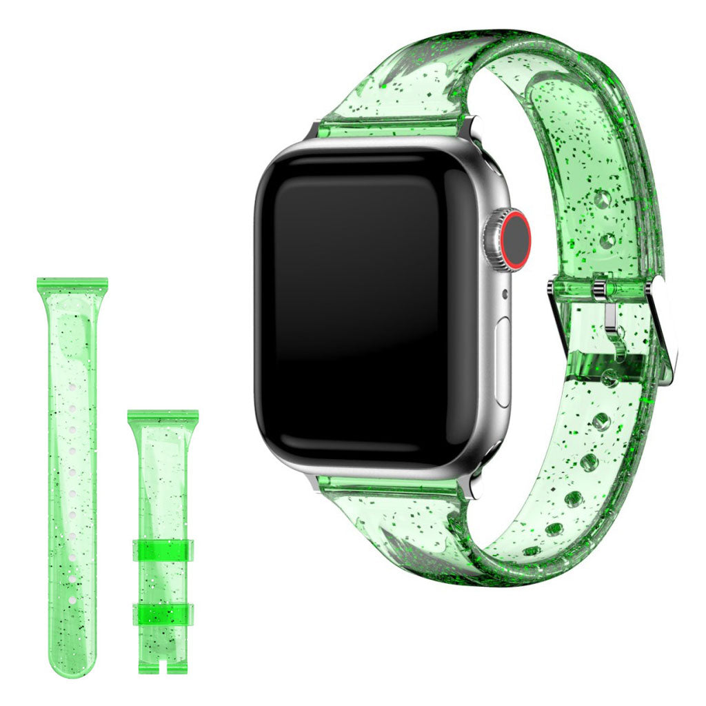 Apple Watch Series 6 / 5 40mm Glitzer Stil Uhrenarmband - Grün