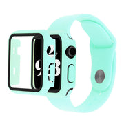 Apple Watch Series 6 / 5 40mm Hülle mit Gehärtetes Glas + Uhrenarmband - Cyan
