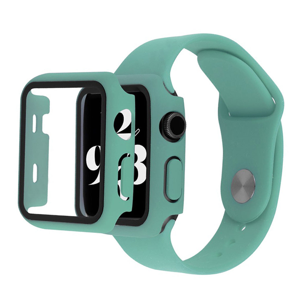 Apple Watch Series 6 / 5 40mm Hülle mit Gehärtetes Glas + Uhrenarmband - Grün