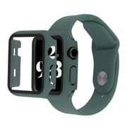 Apple Watch Series 6 / 5 40mm Hülle mit Gehärtetes Glas + Uhrenarmband - Dunkelgrün