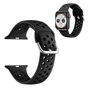 Zweifarbig Silikon Uhrenarmband für Apple Watch Series 6 / 5 40mm - Schwarz