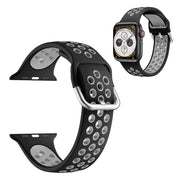 Zweifarbig Silikon Uhrenarmband für Apple Watch Series 6 / 5 40mm - Schwarz / Grau
