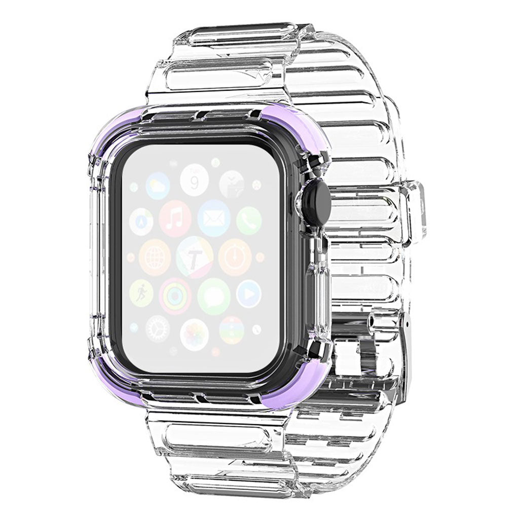 Apple Watch Series 6 / 5 40mm Farbiger Rand Klar Stil Uhrenarmband - Violett