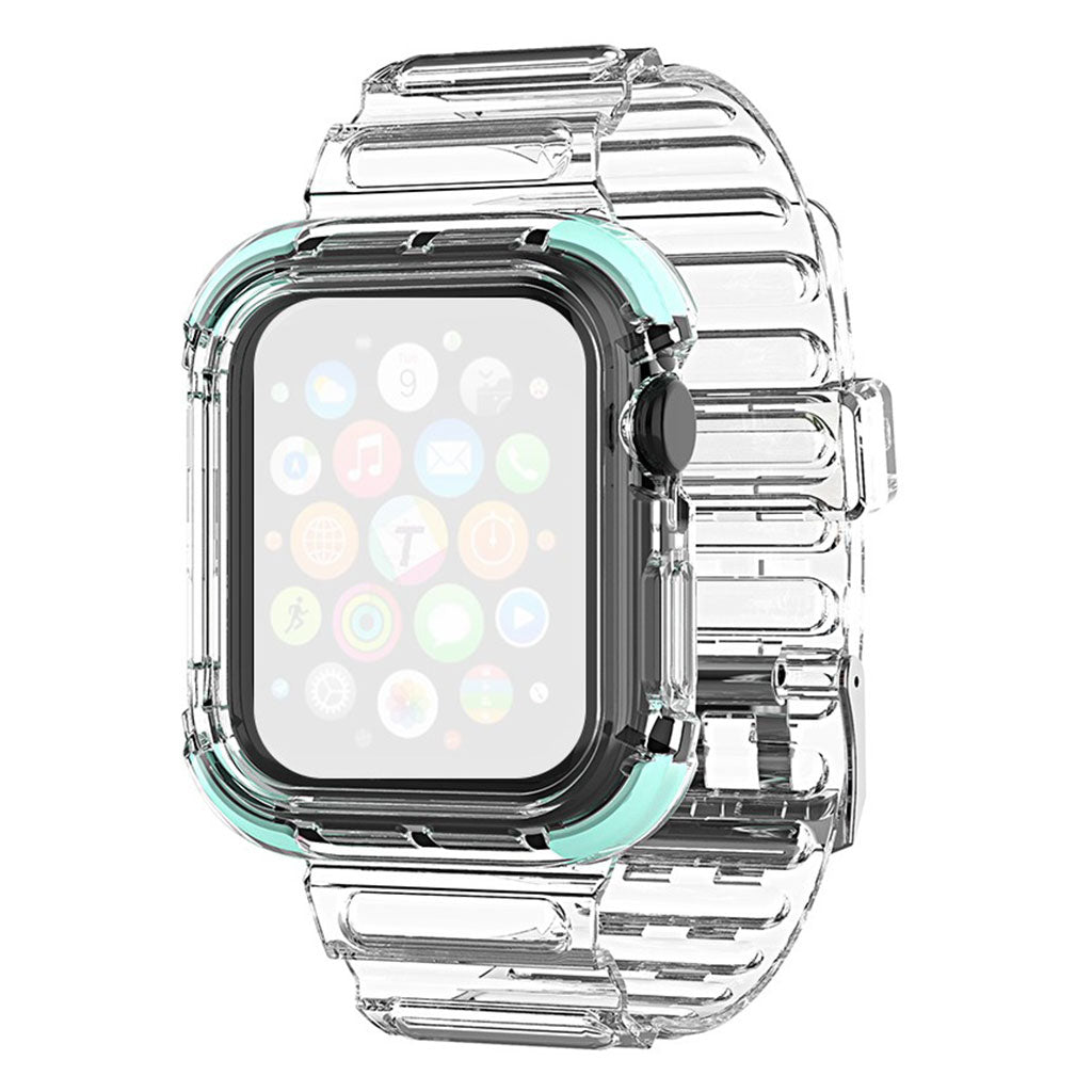 Apple Watch Series 6 / 5 40mm Farbiger Rand Klar Stil Uhrenarmband - Grün