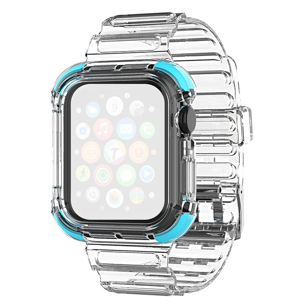 Apple Watch Series 6 / 5 40mm Farbiger Rand Klar Stil Uhrenarmband - Blau