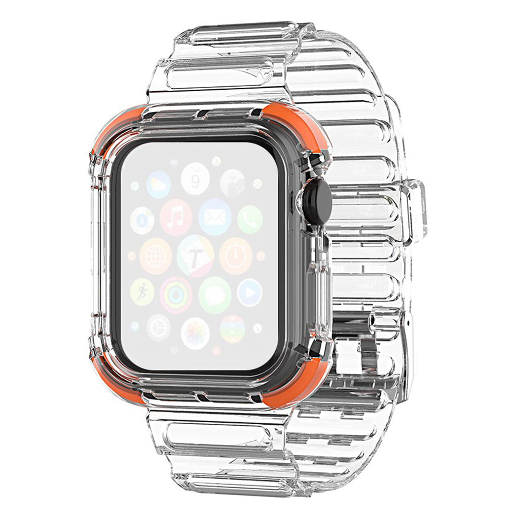 Apple Watch Series 6 / 5 40mm Farbiger Rand Klar Stil Uhrenarmband - Orange