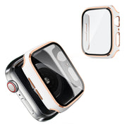 Apple Watch Series 6 / 5 40mm Cool Rahmen mit Gehärtetes Glas - Weiß / Champagner