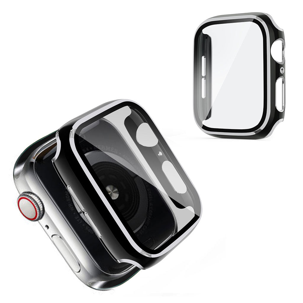Apple Watch Series 6 / 5 40mm Cool Rahmen mit Gehärtetes Glas - Schwarz / Silber