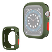 Apple Watch Series 6 / 5 40mm Süßigkeitsfarbe Silikon Rahmen - Armeegrün / Rot