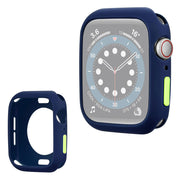 Apple Watch Series 6 / 5 40mm Süßigkeitsfarbe Silikon Rahmen - Blau / Gelbgrün