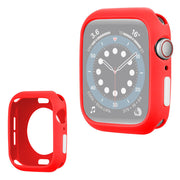 Apple Watch Series 6 / 5 40mm Süßigkeitsfarbe Silikon Rahmen - Rot / Weiß