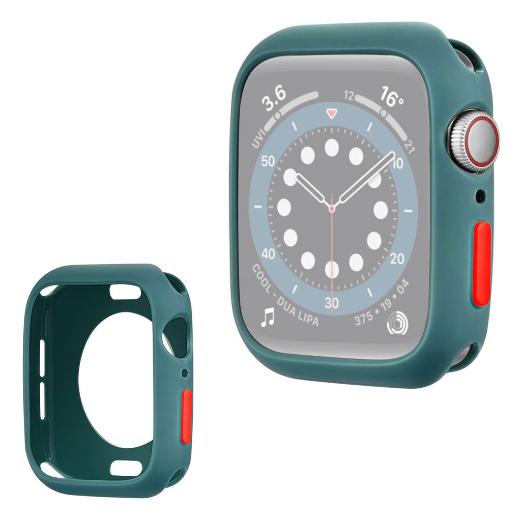 Apple Watch Series 6 / 5 40mm Süßigkeitsfarbe Silikon Rahmen - Grün / Rot