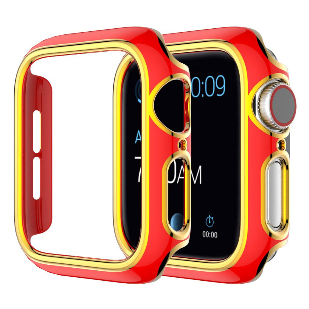 Apple Watch Series 6 / 5 40mm Farbe Schmuck Hülle - Rot / Gold