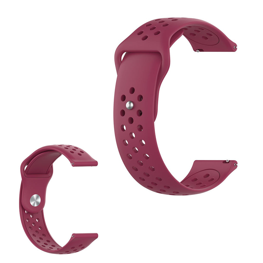 Samsung Gear S3 Glattes Loch Design Uhrenarmband - Weinrot