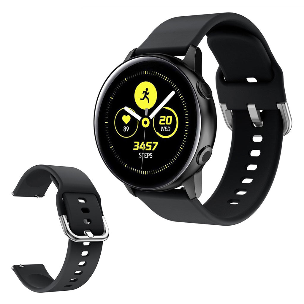 Samsung Galaxy Watch Active 2 40mm Silikon Uhrenarmband - Schwarz