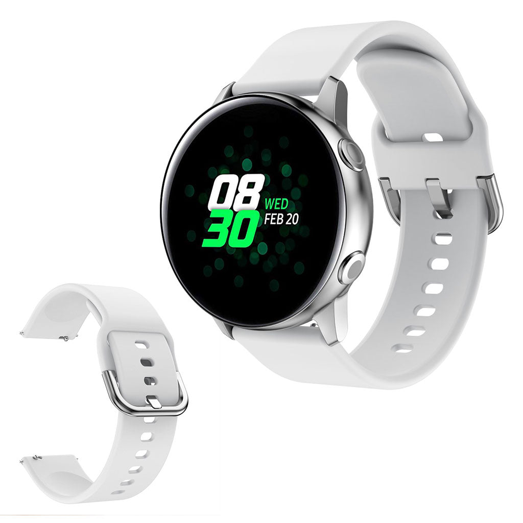 Samsung Galaxy Watch Active 2 40mm Silikon Uhrenarmband - Weiß