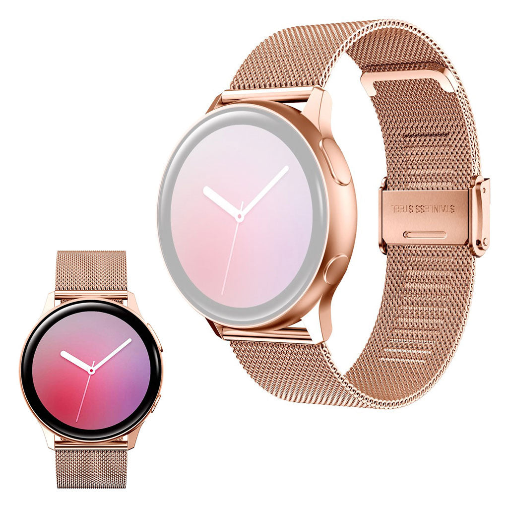 Rostfrei Stahl Uhrenarmband für Samsung Galaxy Watch Active 2 44mm / Watch Active - Roségold