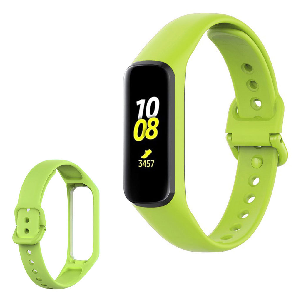 Samsung Galaxy Fit 2 Einfaches Silikon Uhrenarmband - Hellgrün