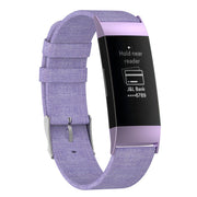Fitbit Charge 3 stilvoll Segeltuch Uhrenarmband - Lila