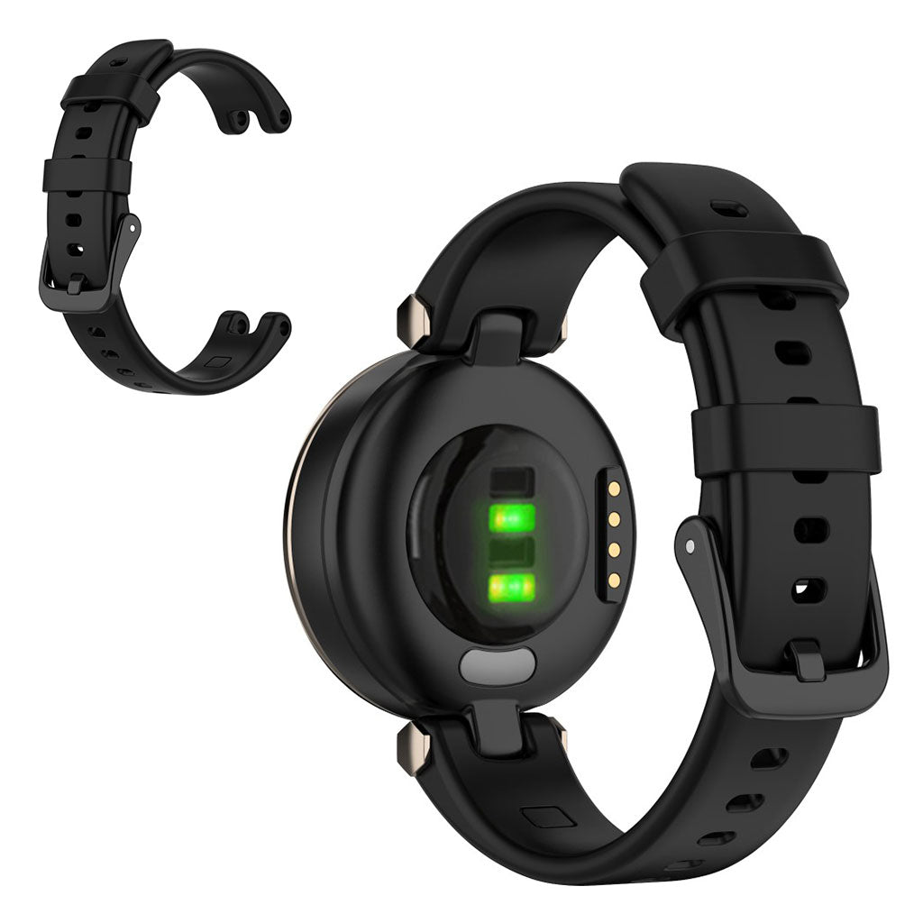 Silikon Einfarbig Uhrenarmband für Garmin Lily - Schwarz