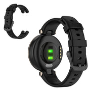 Silikon Einfarbig Uhrenarmband für Garmin Lily - Schwarz