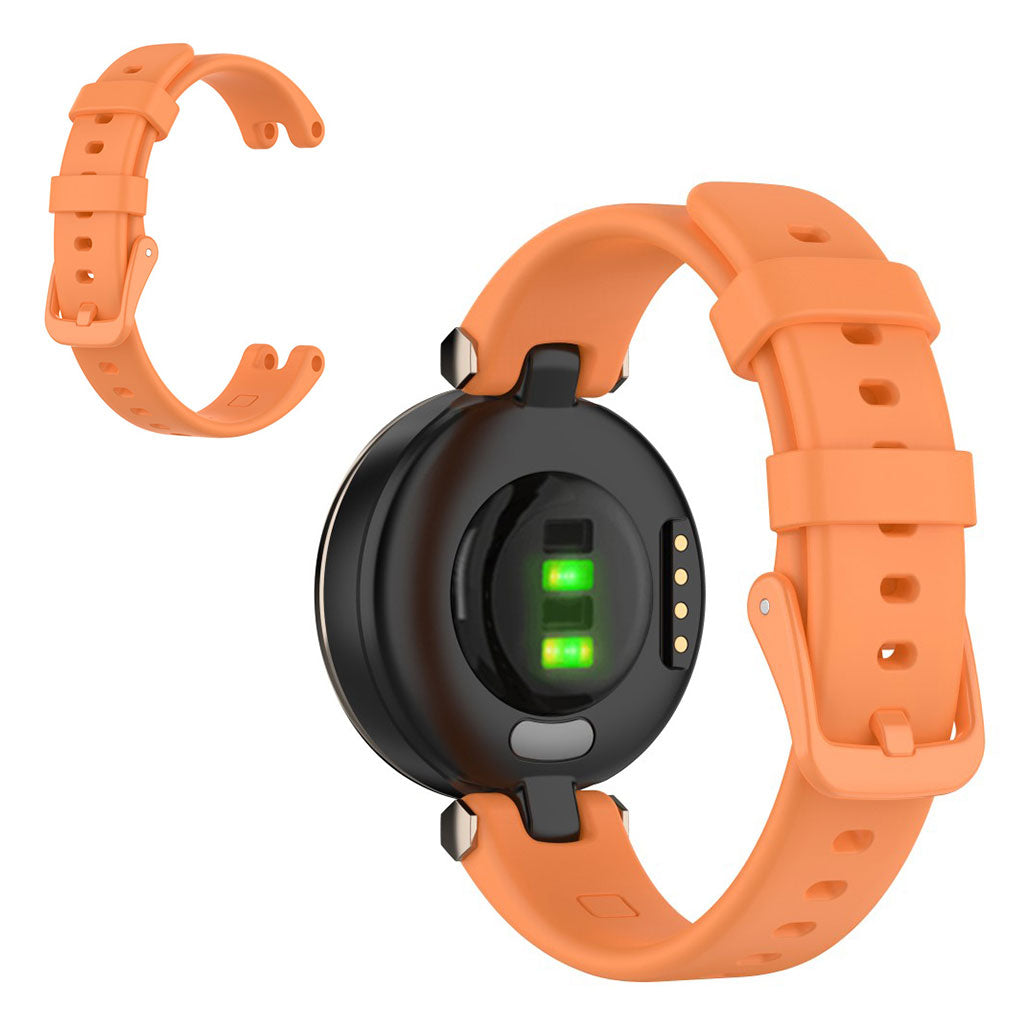 Silikon Einfarbig Uhrenarmband für Garmin Lily - Orange