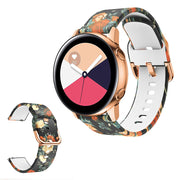 Picturesque Muster Silikon Uhrenarmband für Amazfit und Samsung Watch - Rose